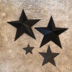 Metal star wall decor set